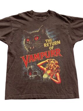 Gildan Brown 'The Return of Vampurr' Graphic Tee, Gift For Her , For Him